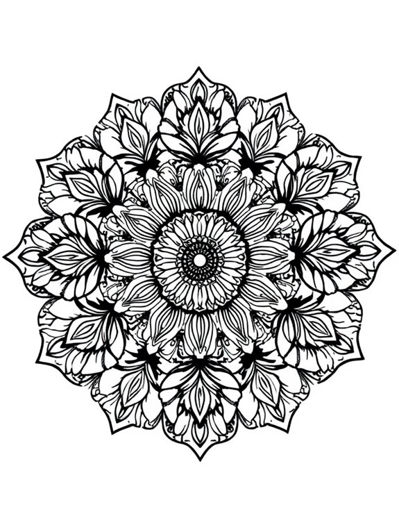 coloring page of marigolds