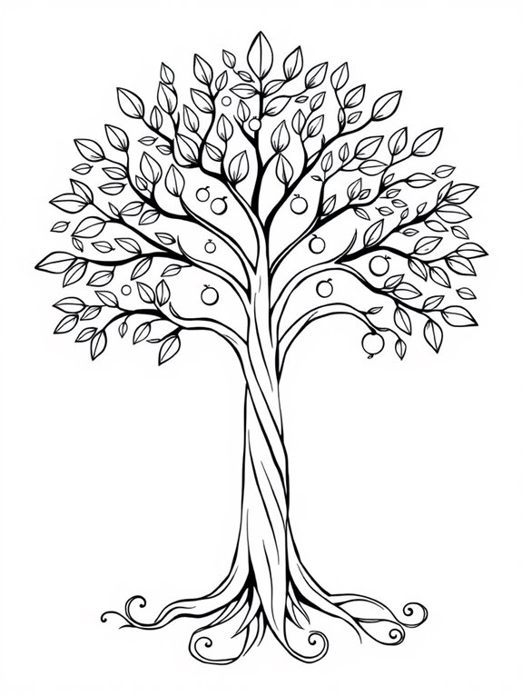 coloring page of nature