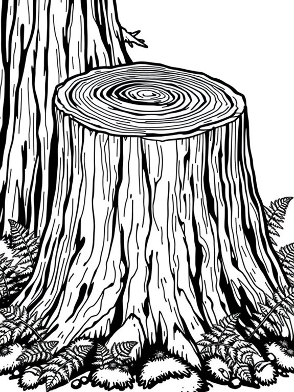 coloring page of redwood