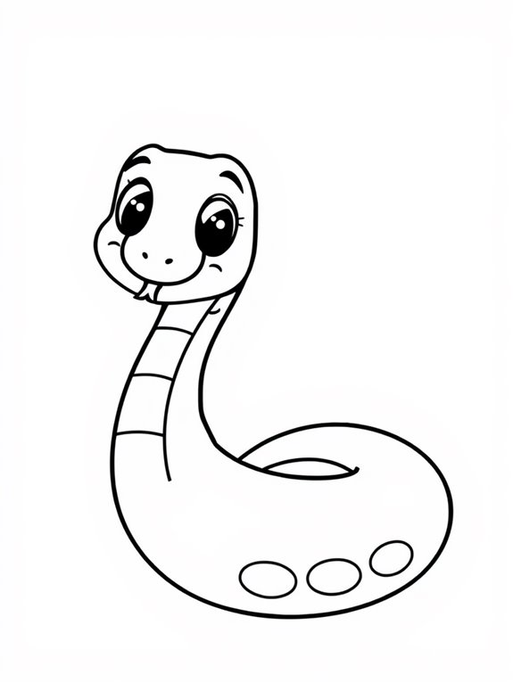 coloring page of snake