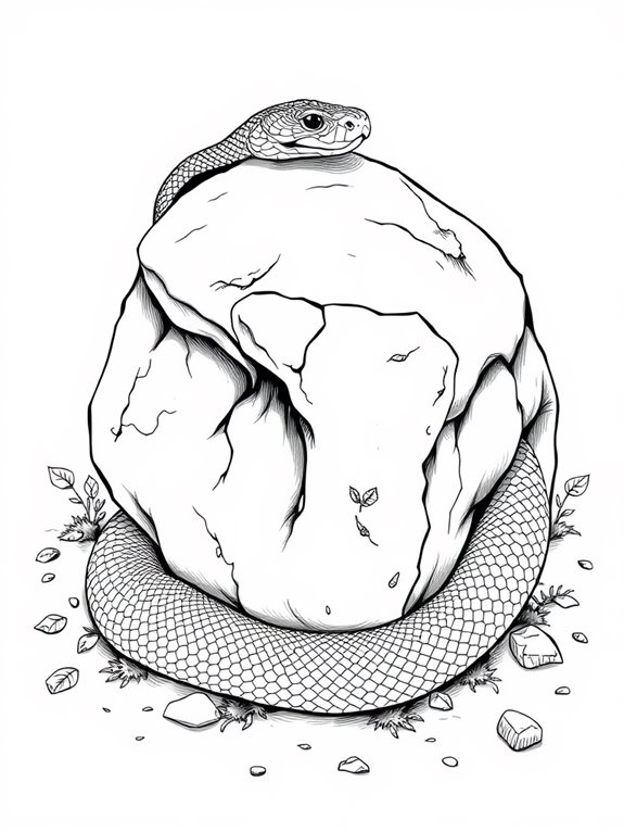 coloring page of snake