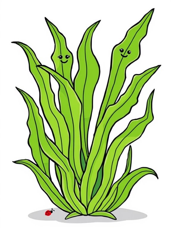 coloring page of snake plant