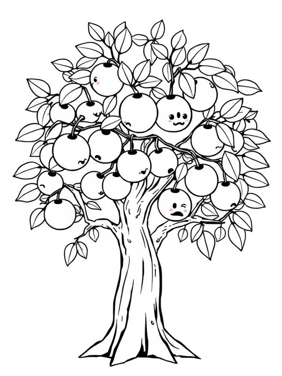 coloring page of tree