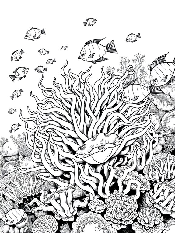 coral reef with fish