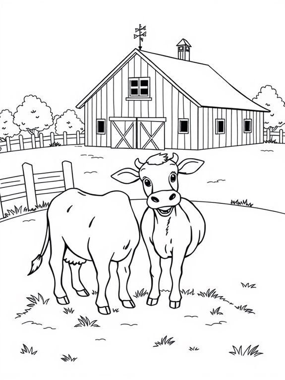 cows in a barn