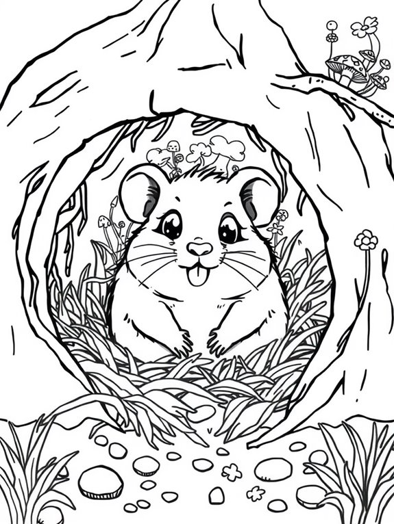 cozy burrow gerbil coloring