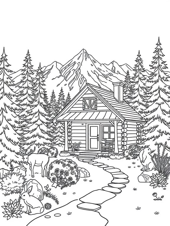 cozy cabin in wilderness