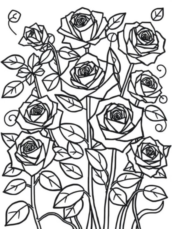 creative geometric rose design