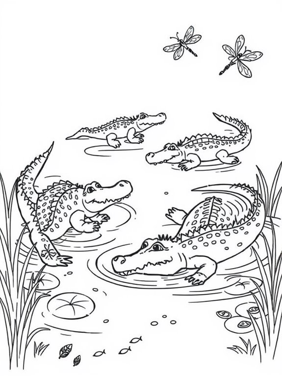 crocodiles in pond adventure