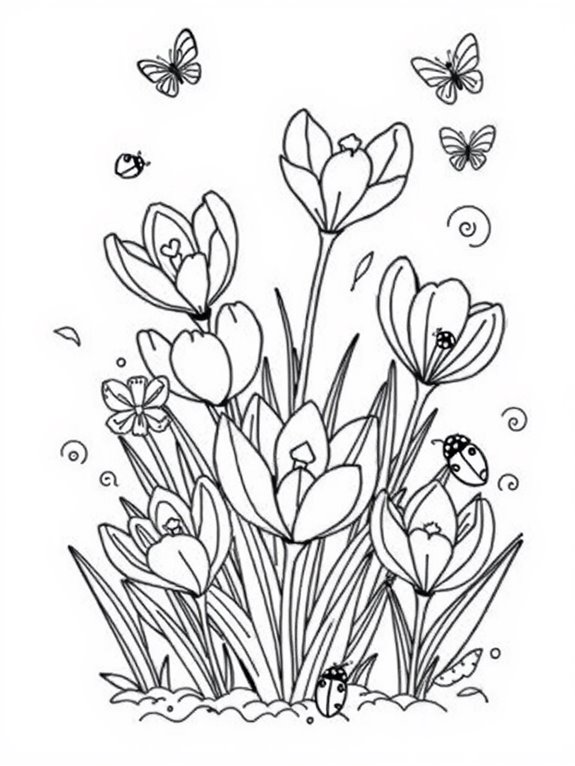 crocus coloring page fun