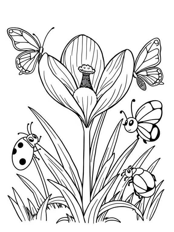 crocus flower coloring activity