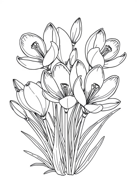 crocus flower coloring activity