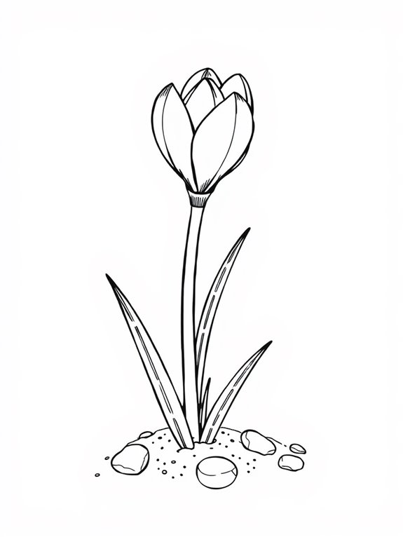 crocus sprout coloring page