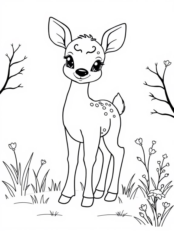 cute baby deer illustration