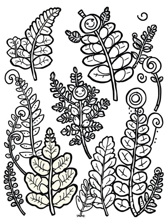 cute cartoon fern illustration