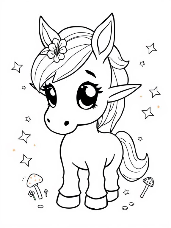 cute chibi elf horse