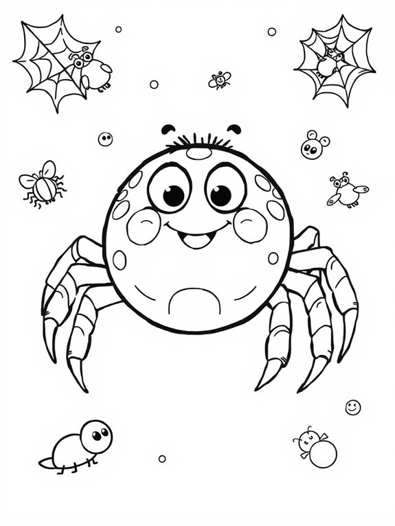 cute chubby spider illustration