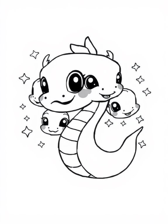 cute hydra for coloring