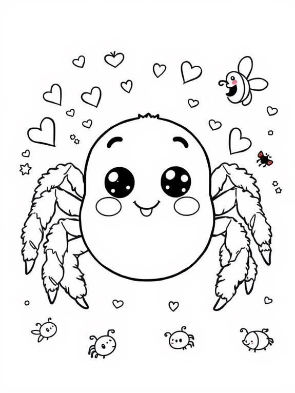 cute spider coloring page