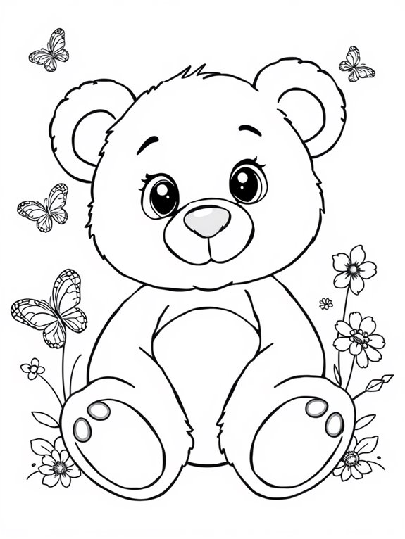 cute teddy bear coloring