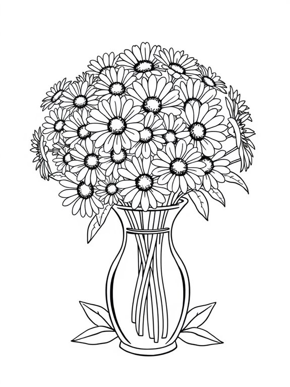 daisies arranged in vase