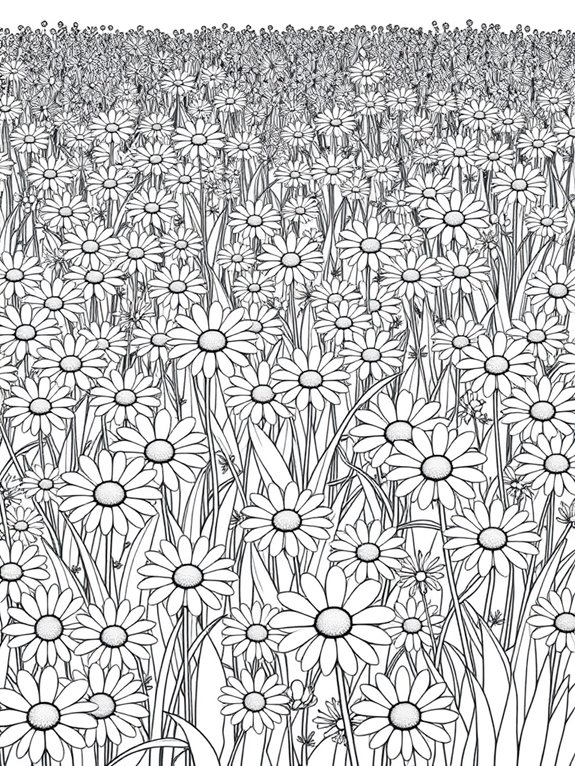 daisies in flower field