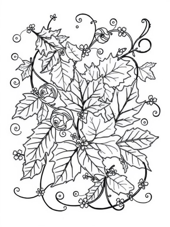 decorative autumn leaves design