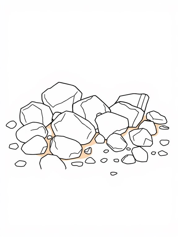 desert rocks coloring page