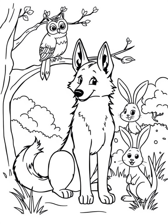 dingo coloring page activity