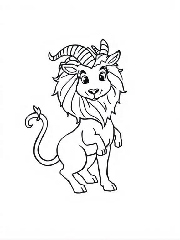 easy chimera coloring page