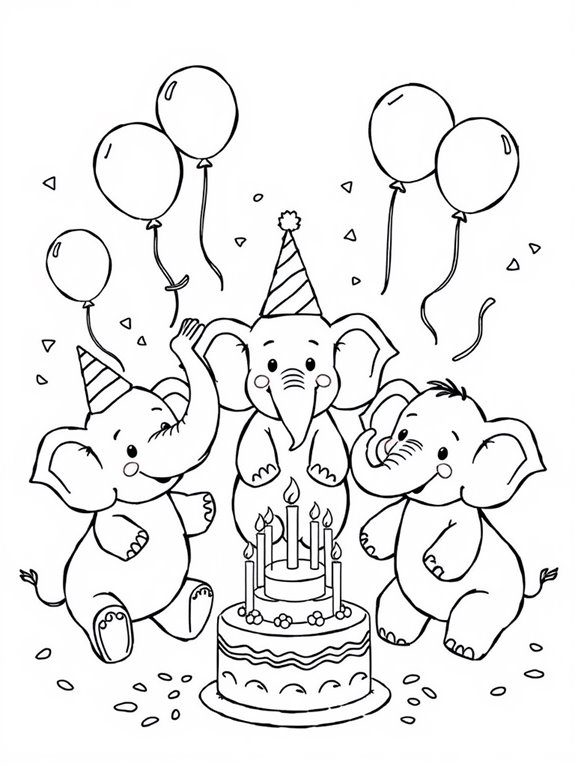 elephants having a celebration