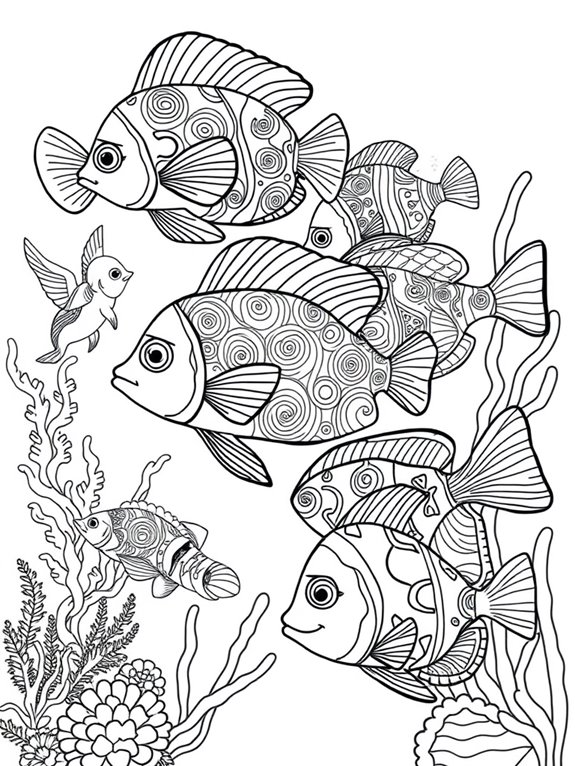 exotic patterned tropical fish