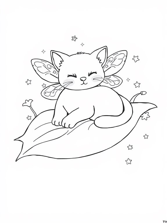 fairy cat on leaf