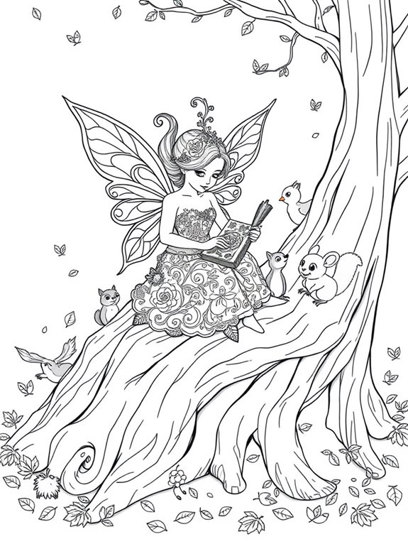 fairy coloring page fun