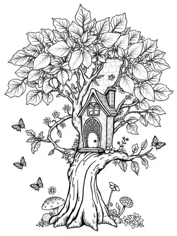 fairy house in fig tree