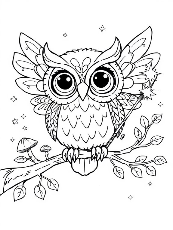 fairy owl with wand