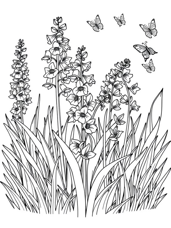 family of bluebells illustration