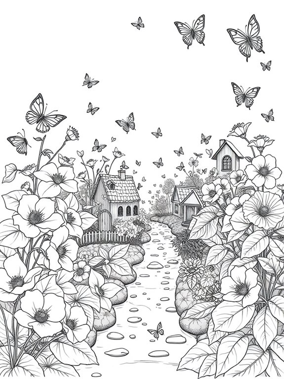 fantasy begonias coloring page