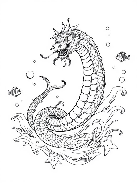 fantasy sea serpent design