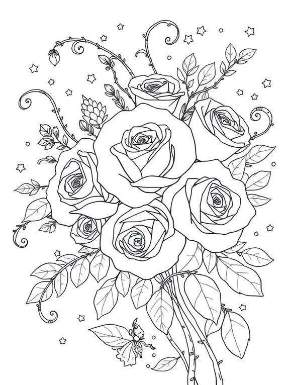 fantasy themed rose coloring