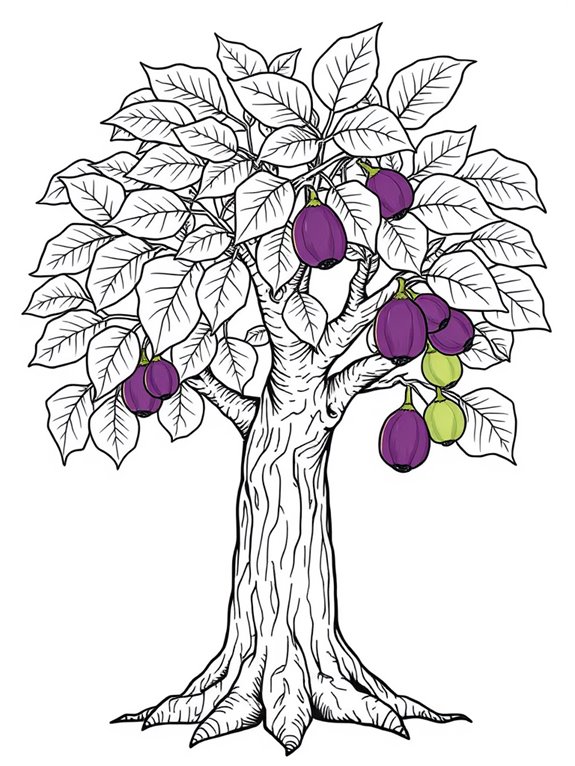 fig tree coloring page