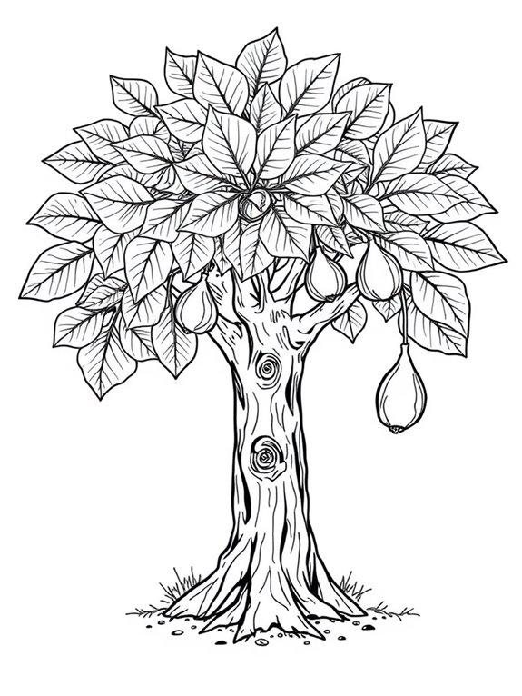 fig tree coloring page