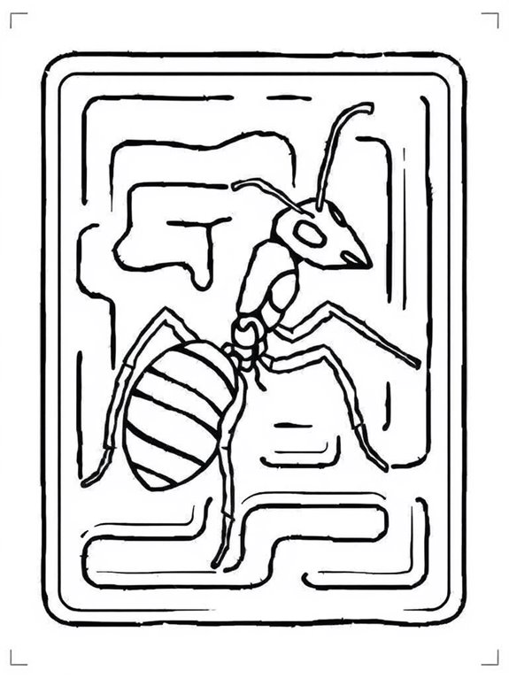 fire ant maze coloring