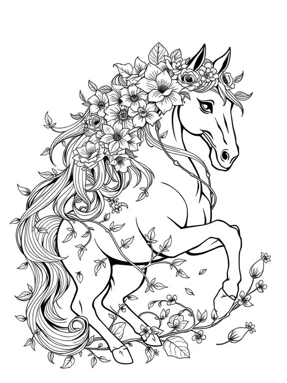 floral centaur with vines