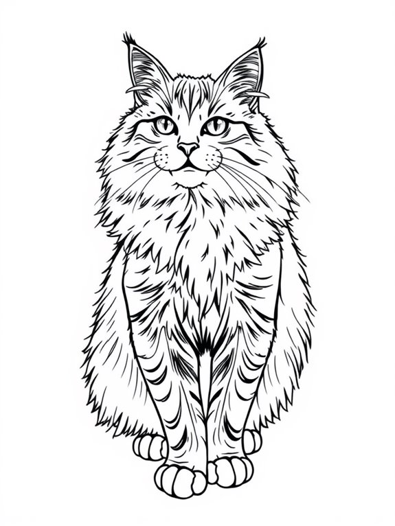 fluffy tailed maine coon