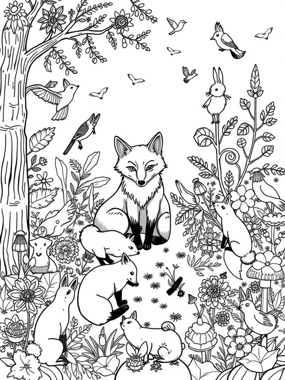 foxes and woodland animals