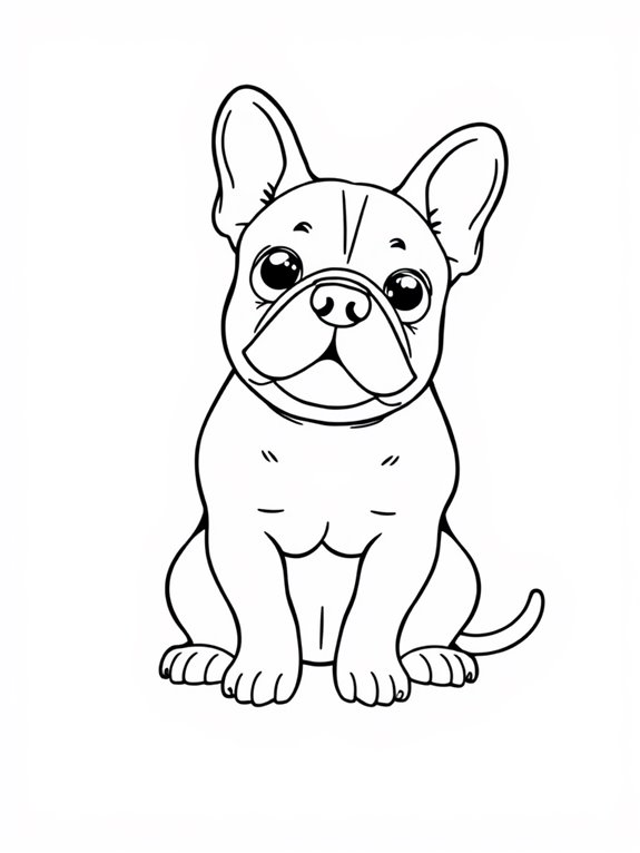 french bulldog coloring page