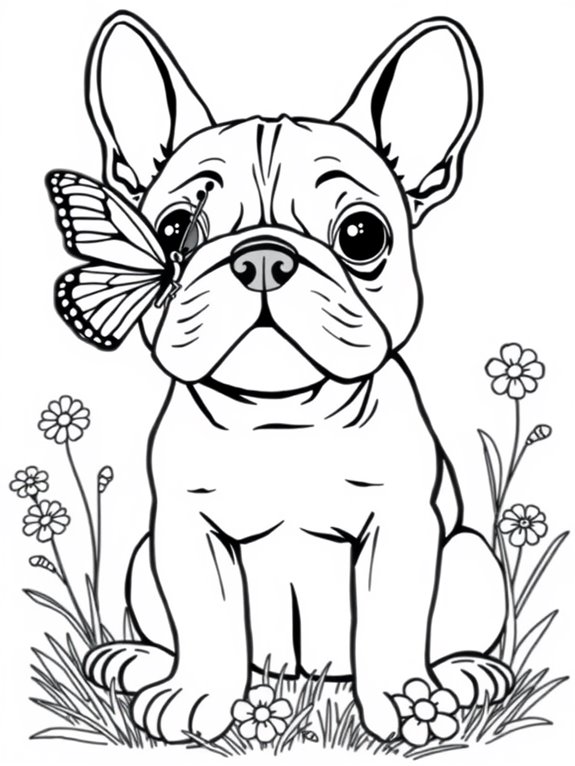 french bulldog with butterfly