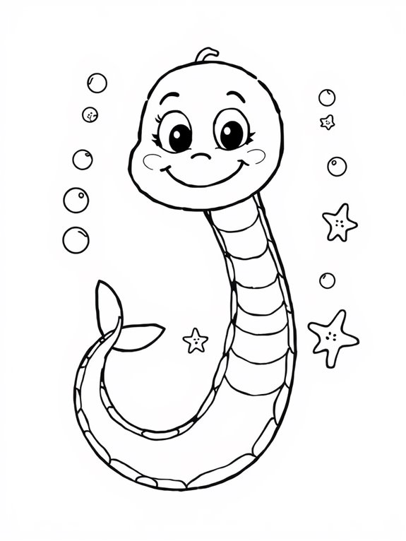 friendly sea serpent illustration