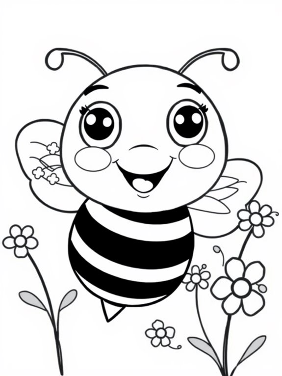 fun bee coloring activity